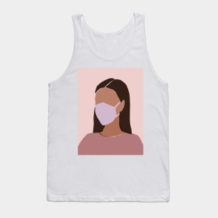 Young woman in a face mask Tank Top